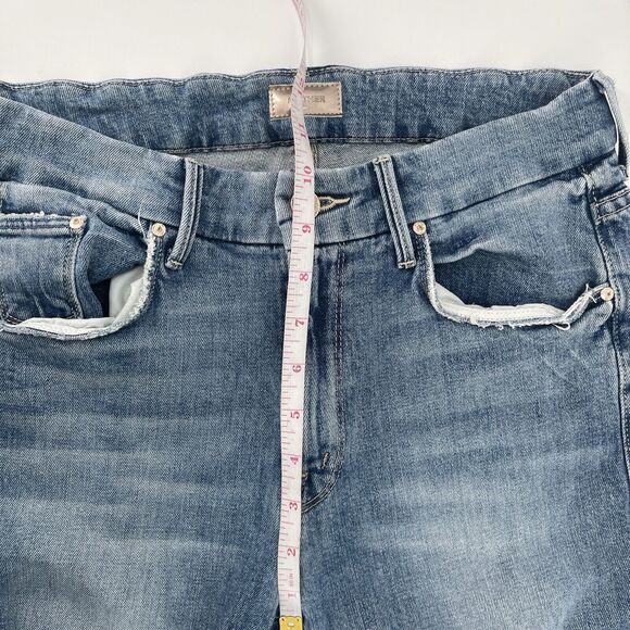Mother Womens Jeans Sz 28 Looker Ankle Step Fray Skinny Distressed Stretch Denim - Picture 10 of 11
